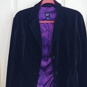 Gap velveteen silk lined blazer 14